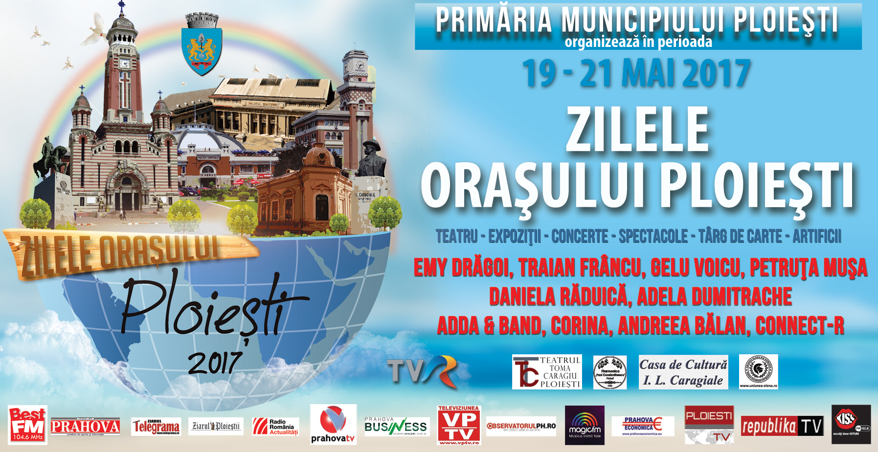 Programul complet al Zilelor Oraşului Ploieşti. Multe evenimente culturale, recreative, dar şi foc de artificii