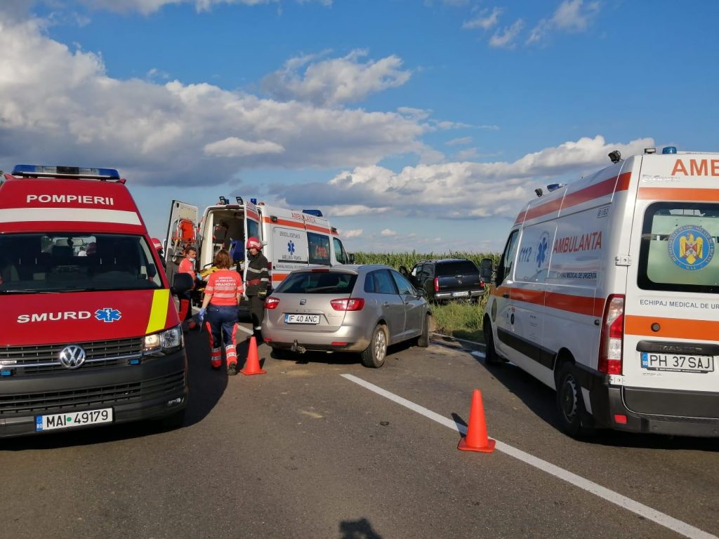 Accident rutier cu descarcerare la Drajna